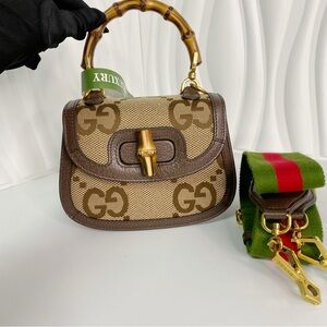 Gucci Bag Bamboo Mini Top Handle Brown Shoulder